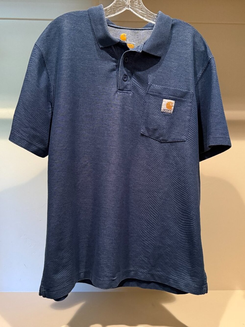 Carhartt Blue Original Fit Polo Shirt Size Large